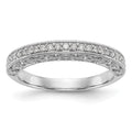 14K White Gold 1/4 carat Diamond Complete Wedding Band