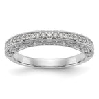 14K White Gold 1/4 carat Diamond Complete Wedding Band
