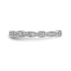 14K White Gold 1/10 carat Diamond Complete Wedding Band