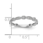 14K White Gold 1/10 carat Diamond Complete Wedding Band