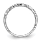 14K White Gold Diamond Band