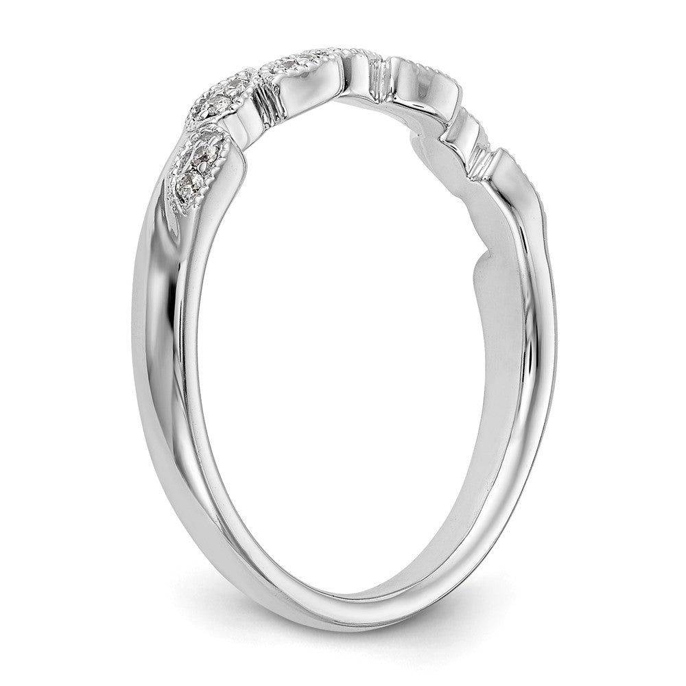14K White Gold Diamond Band