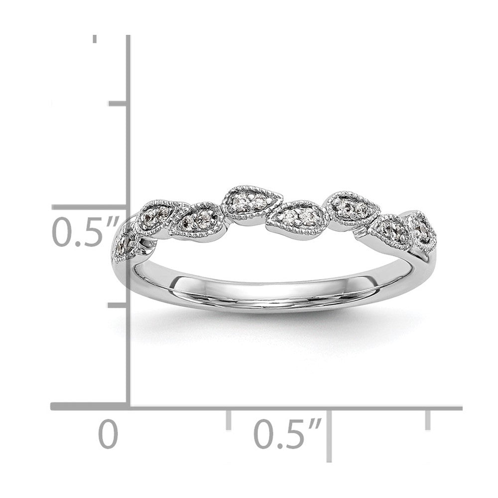 14K White Gold Diamond Band