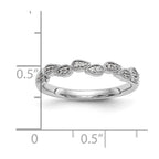 14K White Gold Diamond Band