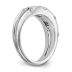 14K White Gold Diamond Band