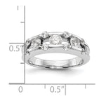 14K White Gold Diamond Band