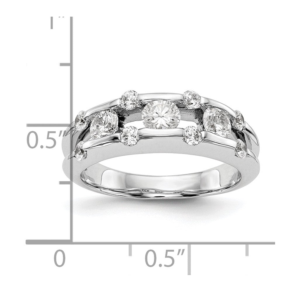 14K White Gold Diamond Band