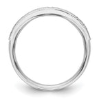 14k White Gold 1/20 carat Diamond and Sapphire Complete Wedding Band