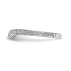 14K White Gold Vintage 1/8 carat Diamond Complete Wedding Band