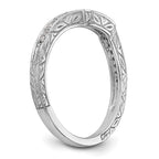 14K White Gold Vintage 1/8 carat Diamond Complete Wedding Band