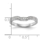 14K White Gold Vintage 1/8 carat Diamond Complete Wedding Band