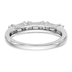 14K White Gold 3/8 carat Baguette/Round Diamond Complete Wedding Band