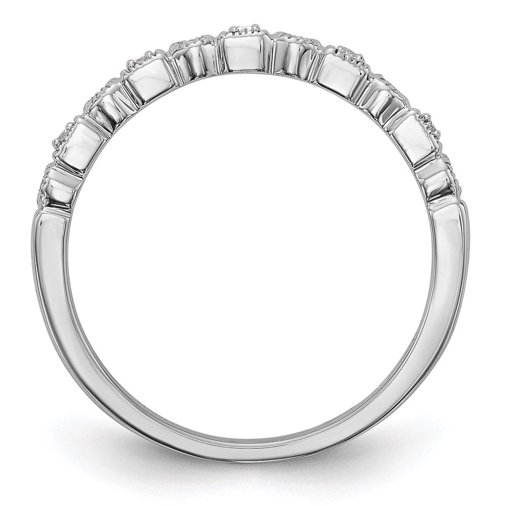 14K White Gold Diamond Band