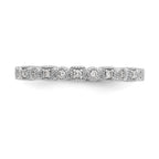 14K White Gold Diamond Band