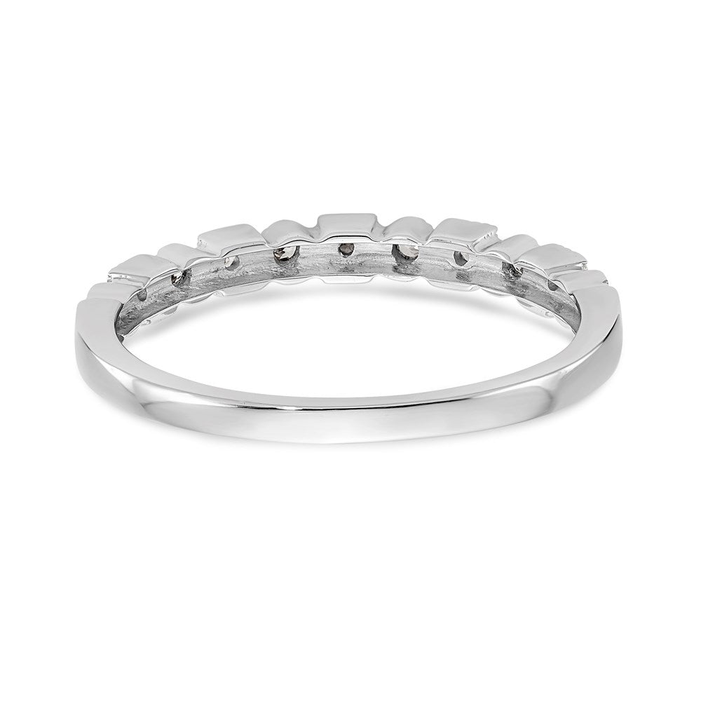 14K White Gold Diamond Band