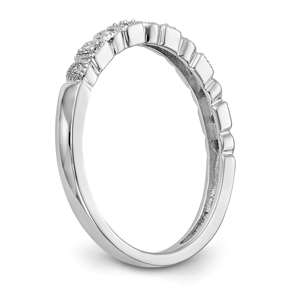 14K White Gold Diamond Band