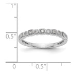 14K White Gold Diamond Band