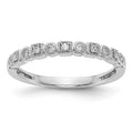 14K White Gold Diamond Band