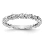 14K White Gold Diamond Band
