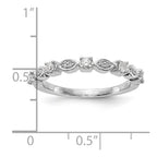 14K White Gold 1/4 carat Diamond Complete Wedding Band