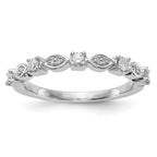 14K White Gold 1/4 carat Diamond Complete Wedding Band