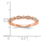 14K Rose Gold 1/15 carat Diamond Complete Wedding Band