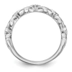 14K White Gold 1/15 carat Diamond Complete Wedding Band