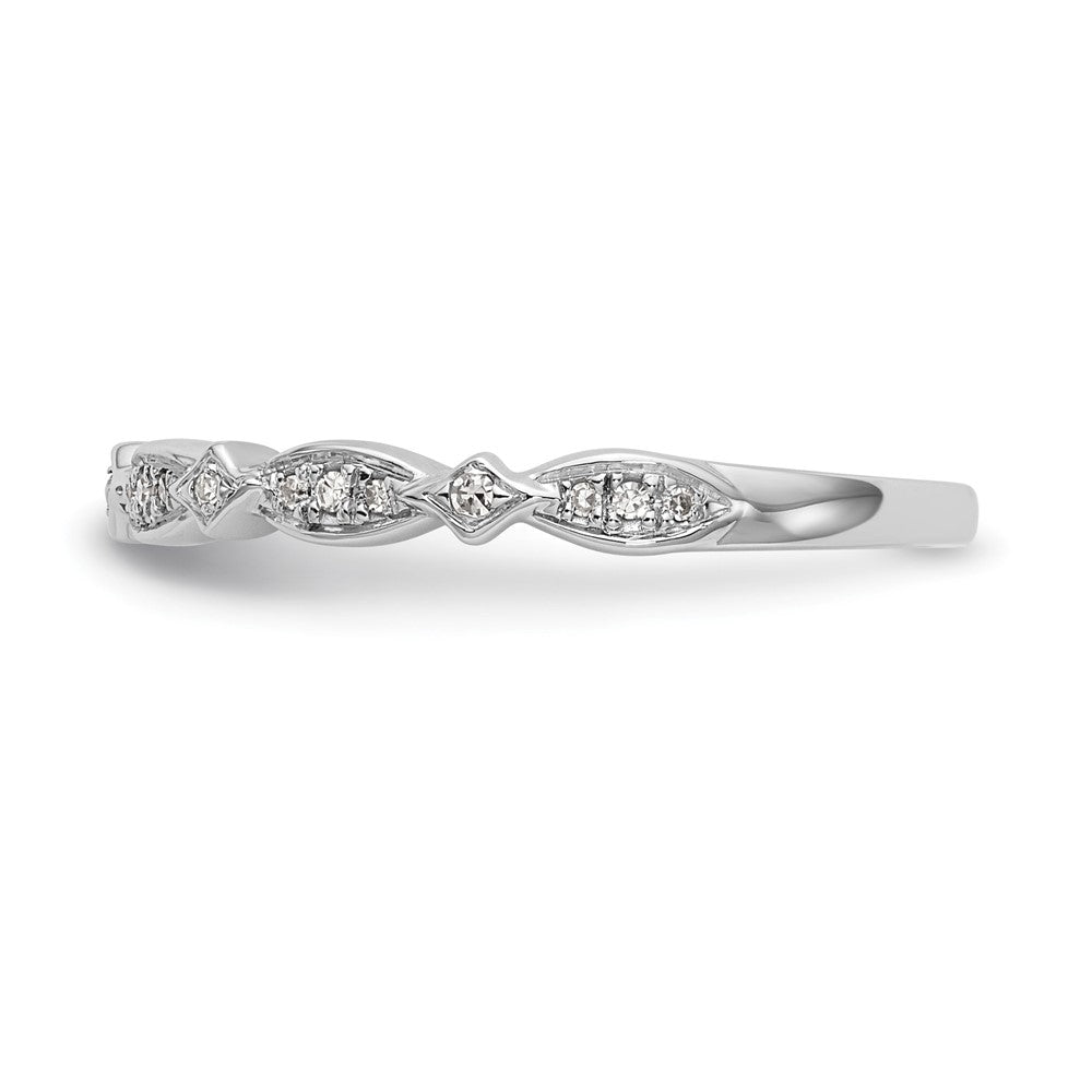 14K White Gold 1/15 carat Diamond Complete Wedding Band