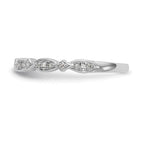 14K White Gold 1/15 carat Diamond Complete Wedding Band