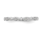 14K White Gold 1/15 carat Diamond Complete Wedding Band