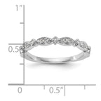 14K White Gold 1/15 carat Diamond Complete Wedding Band