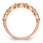 14K Rose Gold 1/6 carat Diamond Complete Wedding Band