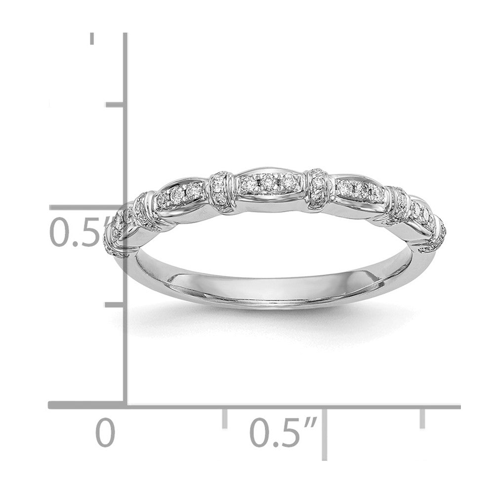 14K White Gold 1/6 carat Diamond Complete Wedding Band
