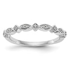 14K White Gold Diamond Band
