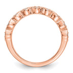 14K Rose Gold 1/10 carat Diamond Complete Wedding Band