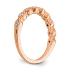 14K Rose Gold 1/10 carat Diamond Complete Wedding Band