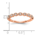 14K Rose Gold 1/10 carat Diamond Complete Wedding Band