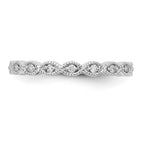 14k White Gold 1/10 carat Lab Grown Diamond VS/SI+ G+ Complete Fashion Band