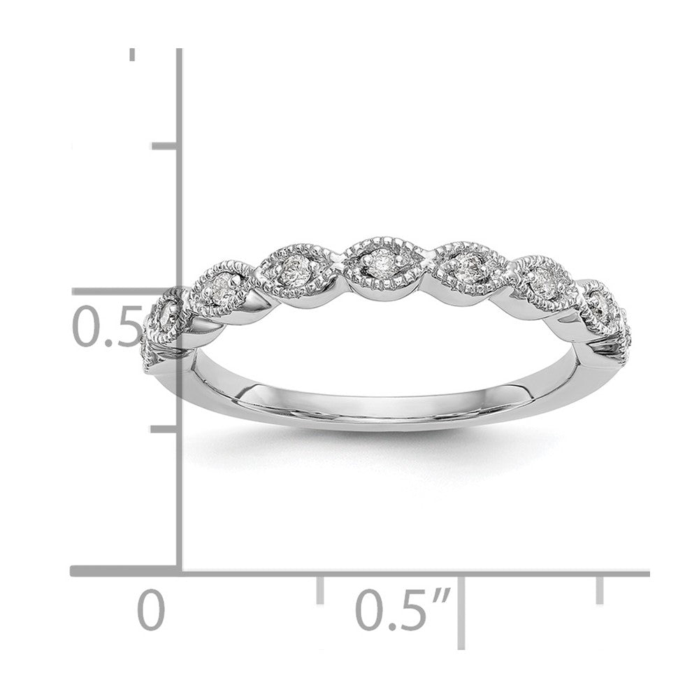 14k White Gold 1/10 carat Lab Grown Diamond VS/SI+ G+ Complete Fashion Band