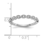14K White Gold 1/10 carat Diamond Complete Wedding Band