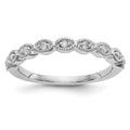 14k White Gold 1/10 carat Lab Grown Diamond VS/SI+ G+ Complete Fashion Band