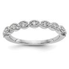 14k White Gold 1/10 carat Lab Grown Diamond VS/SI+ G+ Complete Fashion Band