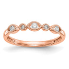 14K Rose Gold Diamond Band