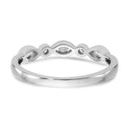 14K White Gold Twist 1/8 carat Diamond Complete Wedding Band