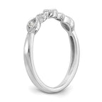 14K White Gold Twist 1/8 carat Diamond Complete Wedding Band