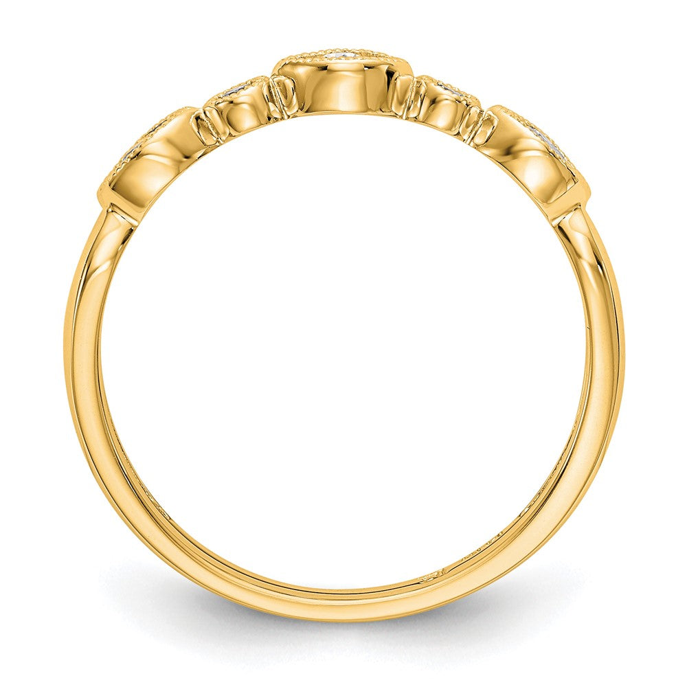 14K Yellow Gold Diamond Band