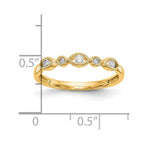 14K Yellow Gold Diamond Band