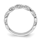 True Origin 14K White Gold 1/3 carat Lab Grown Diamond VS+ F+ Intertwined Complete Band
