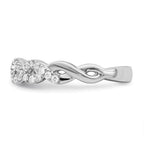 True Origin 14K White Gold 1/3 carat Lab Grown Diamond VS+ F+ Intertwined Complete Band