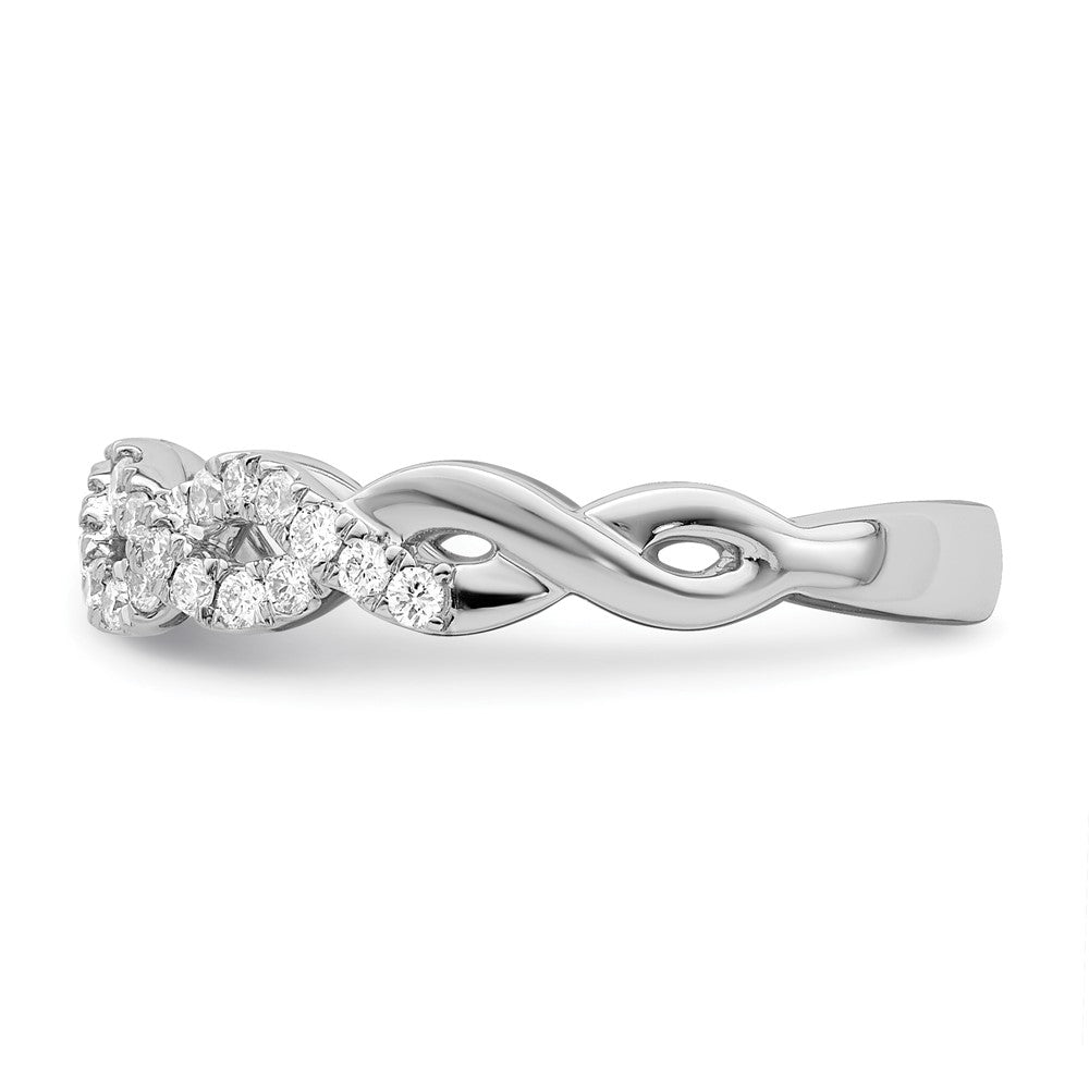 True Origin 14K White Gold 1/3 carat Lab Grown Diamond VS+ F+ Intertwined Complete Band